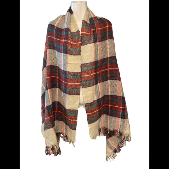NWT Nicole Marciano Scarf/Wrap Plaid - Picture 2 of 4